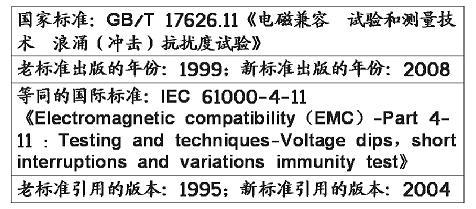 電壓暫降、短時中斷和電壓變化抗擾度試驗