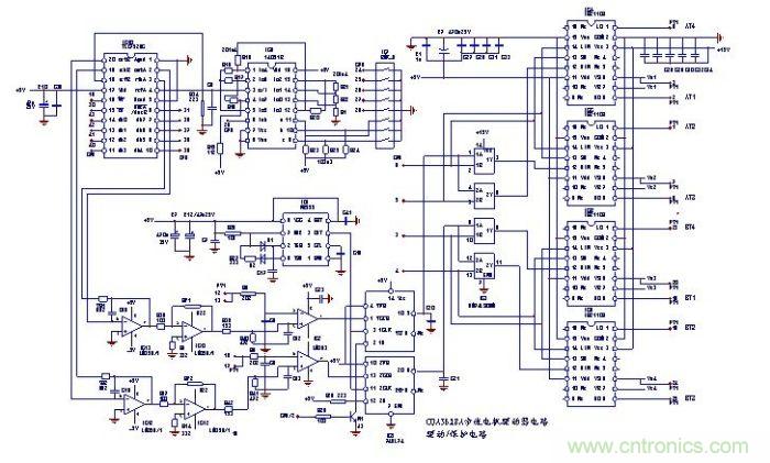 圖3：步進電機驅動器的脈沖驅動電路及步時電機的工作電流設定電路等